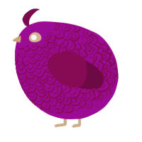 A plum and wine chicken with a double-lace pattern