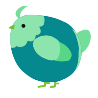 A teal and spring chicken with a head pattern