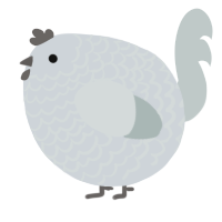 A mist and silver chicken with a lace pattern