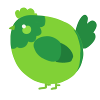 A grass and viridian chicken with a head pattern