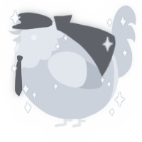 A mist chicken with a head pattern