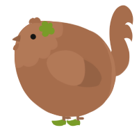 A brown chicken with a head pattern