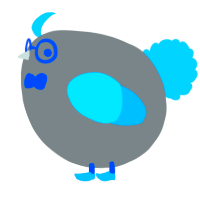 A ash and cerulean chicken