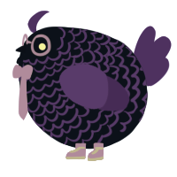 A tumblr and indigo chicken with a lace pattern