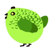 A grass and leaf chicken with a half-lace pattern