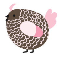 A bark and rose chicken with a lace pattern