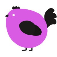 A orchid and sable chicken