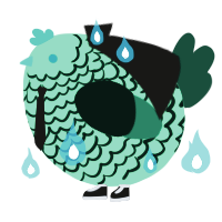 A maroon and rose chicken with a lace pattern