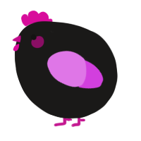 A sable and orchid chicken
