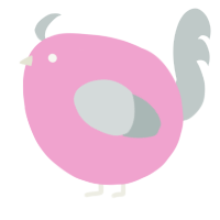 A pink and silver chicken