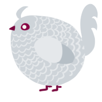 A mist chicken with a lace pattern