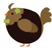 A black and bark chicken with a head pattern