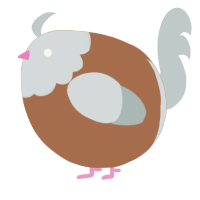 A brown and silver chicken with a head pattern