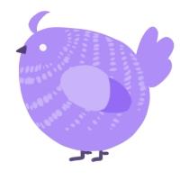 A lilac chicken with a bar pattern