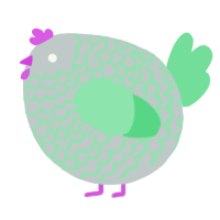 A silver and spring chicken with a lace pattern