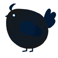 A sable and tumblr chicken with a lace pattern