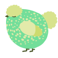 A spring and lemon chicken with a speckle pattern
