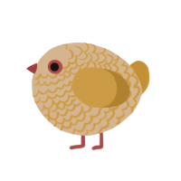 A beige and gold chicken with a lace pattern