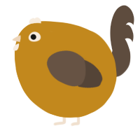 A ochre and bark chicken