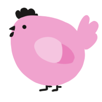 A pink chicken