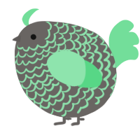 A grey and spring chicken with a lace pattern