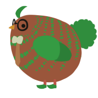 A russet and viridian chicken with a bar pattern