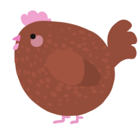 A russet chicken with a speckle pattern
