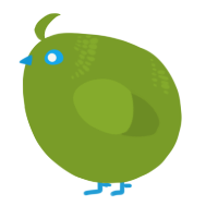 A chartreuse chicken with a neck-band pattern