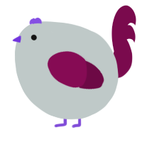 A silver and wine chicken