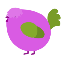 A orchid and chartreuse chicken