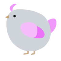 A mist and lavender chicken