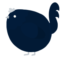 A tumblr chicken with a head pattern
