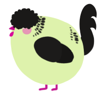 A apple and sable chicken with a neck-band pattern