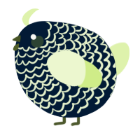 A tumblr and apple chicken with a lace pattern