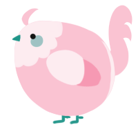 A rose chicken with a head pattern