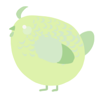 A apple and gluppy chicken with a half-lace pattern