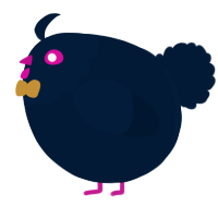 A tumblr chicken with a head pattern