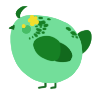 A spring and leaf chicken with a neck-speckle pattern