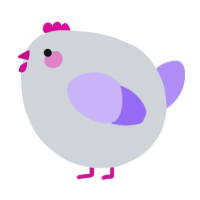 A mist and lilac chicken