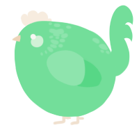 A spring chicken with a neck-speckle pattern