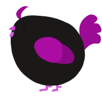 A sable and plum chicken