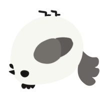 A white and grey chicken