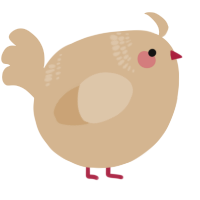 A beige chicken with a neck-band pattern