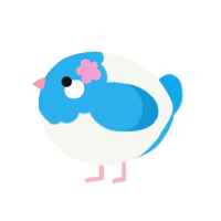 A white and sky chicken with a head pattern