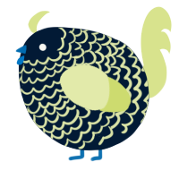 A tumblr and lemon chicken with a lace pattern