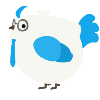 A white and sky chicken