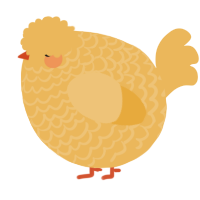 A honey chicken with a lace pattern