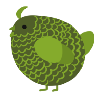 A olive and chartreuse chicken with a lace pattern