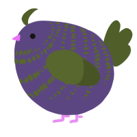 A overcast and olive chicken with a bar pattern