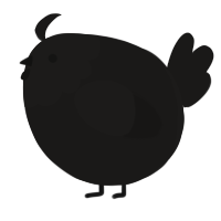 A sable chicken with a head pattern
